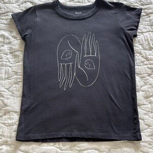 Madewell Black Short Sleeve Graphic Tee